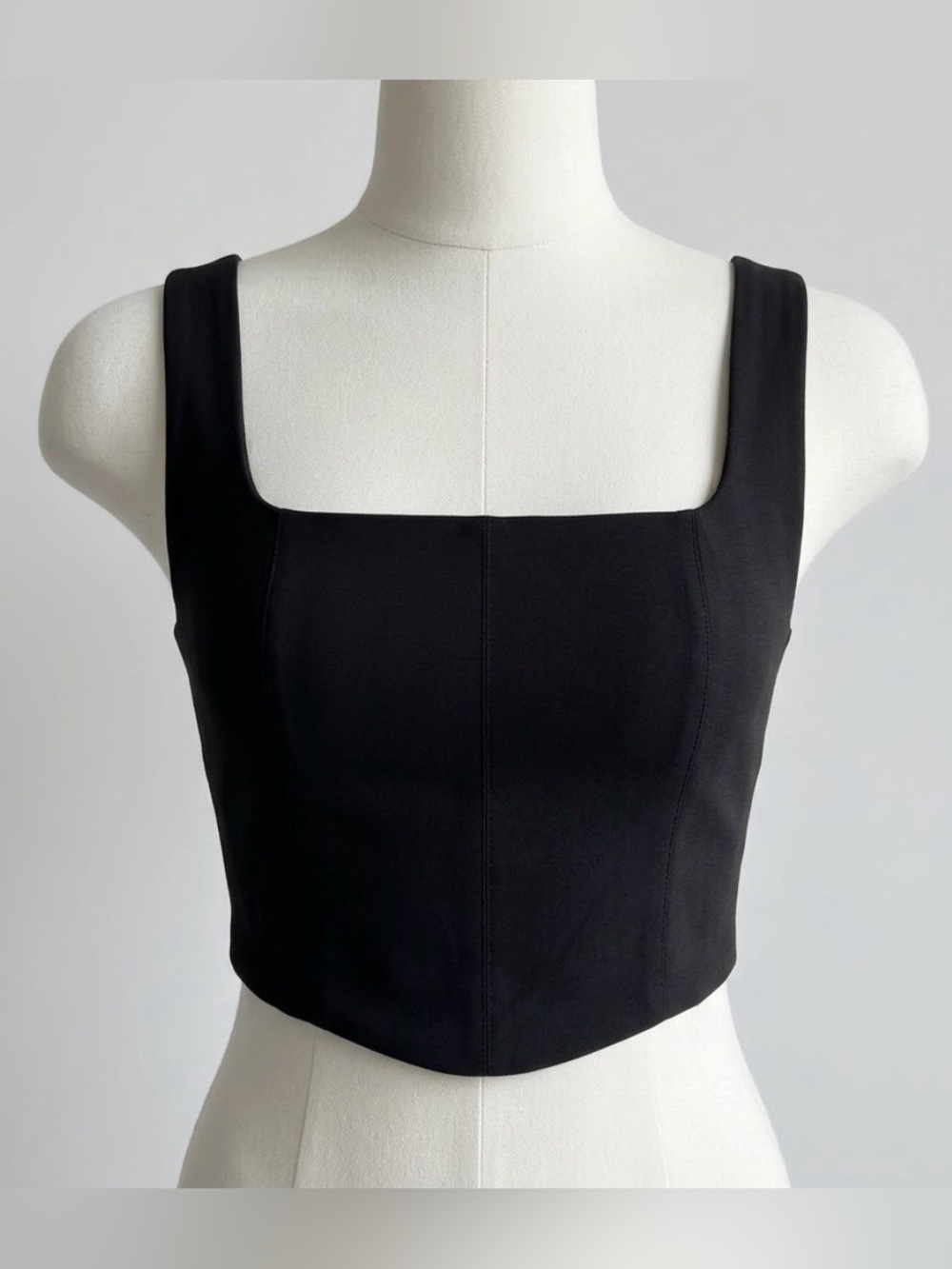 House of Harlow 1960 Black Corset Crop Top Small Y2K Chic Minimalist Festival